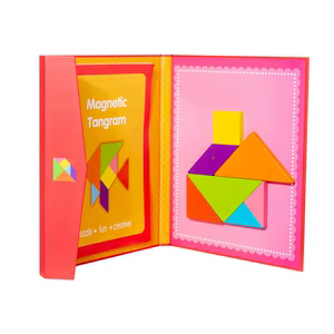 New-Red-Kids-Educational-Wooden-Magnetic-Tangram-Puzzle-for-2-to-4-Years-Old-Logical-Thinking-Jigsaw-Board