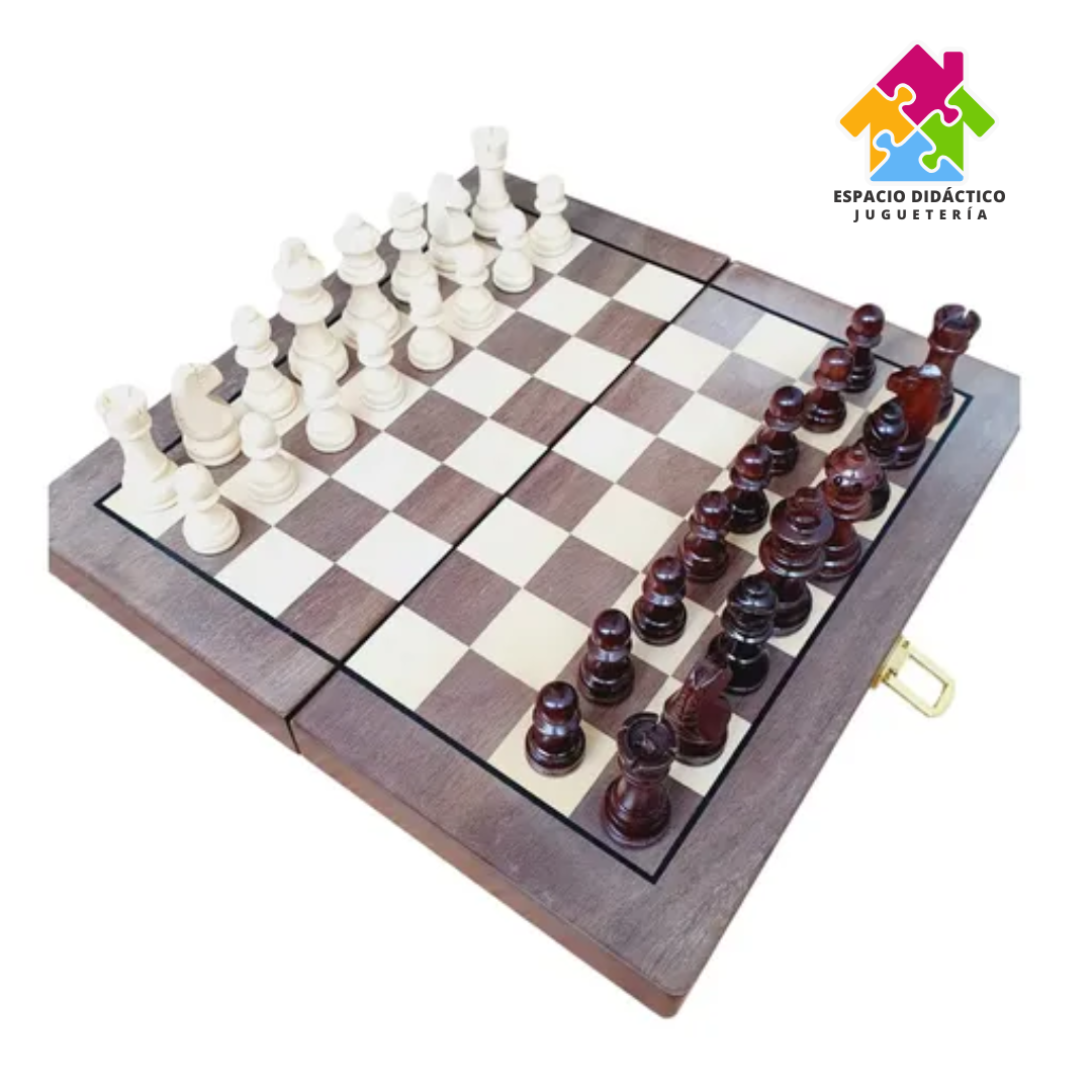 AJEDREZ MEDIANO IMANTADO - MAGNETICO / WOODEN CHESS SET - Imagen 2