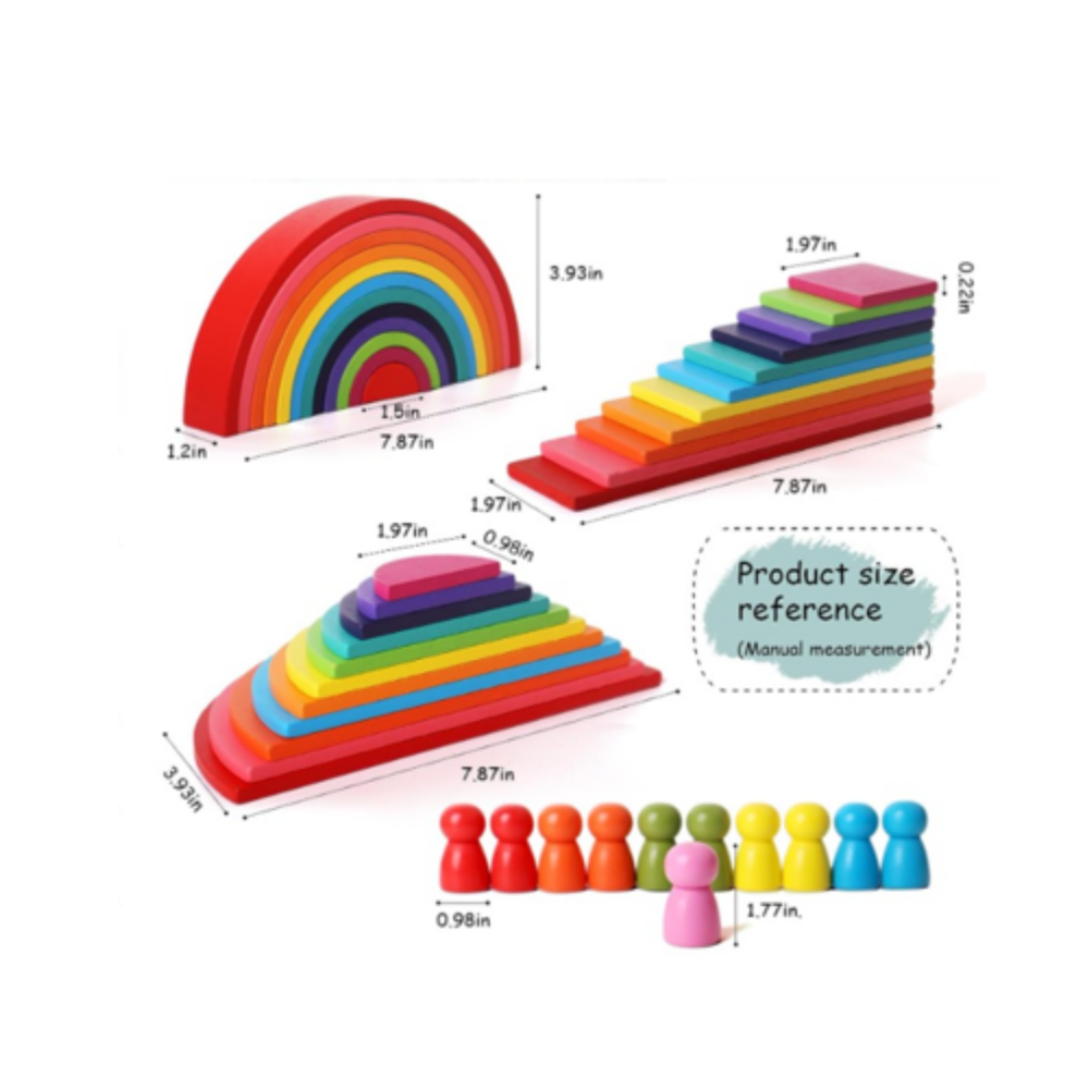 BLOQUES ARCOIRIS / RAINBOW BUILDING BLOCKS - Imagen 2