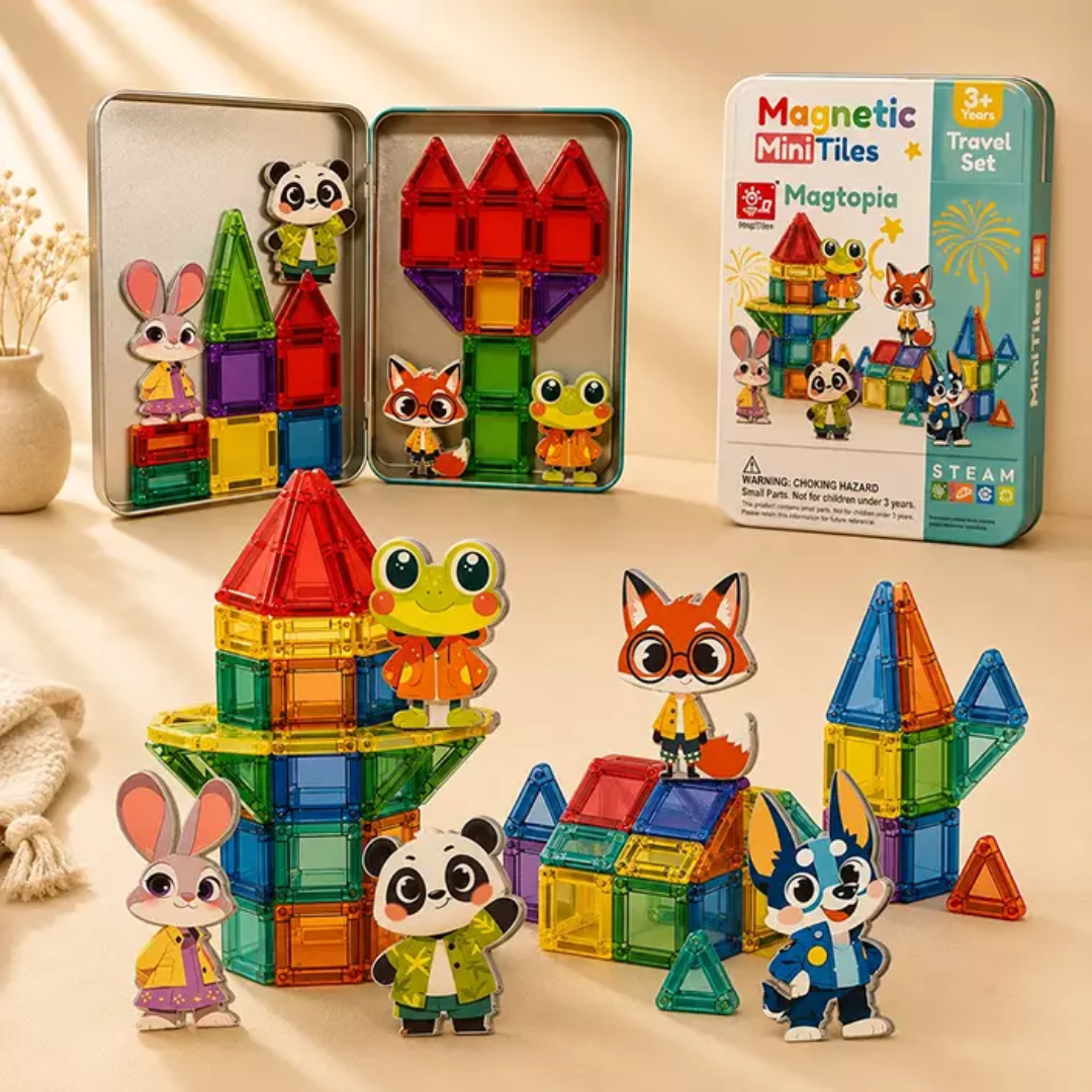 MAGNETIC MINITILES 45 PCS -TRAVEL SET - Imagen 2